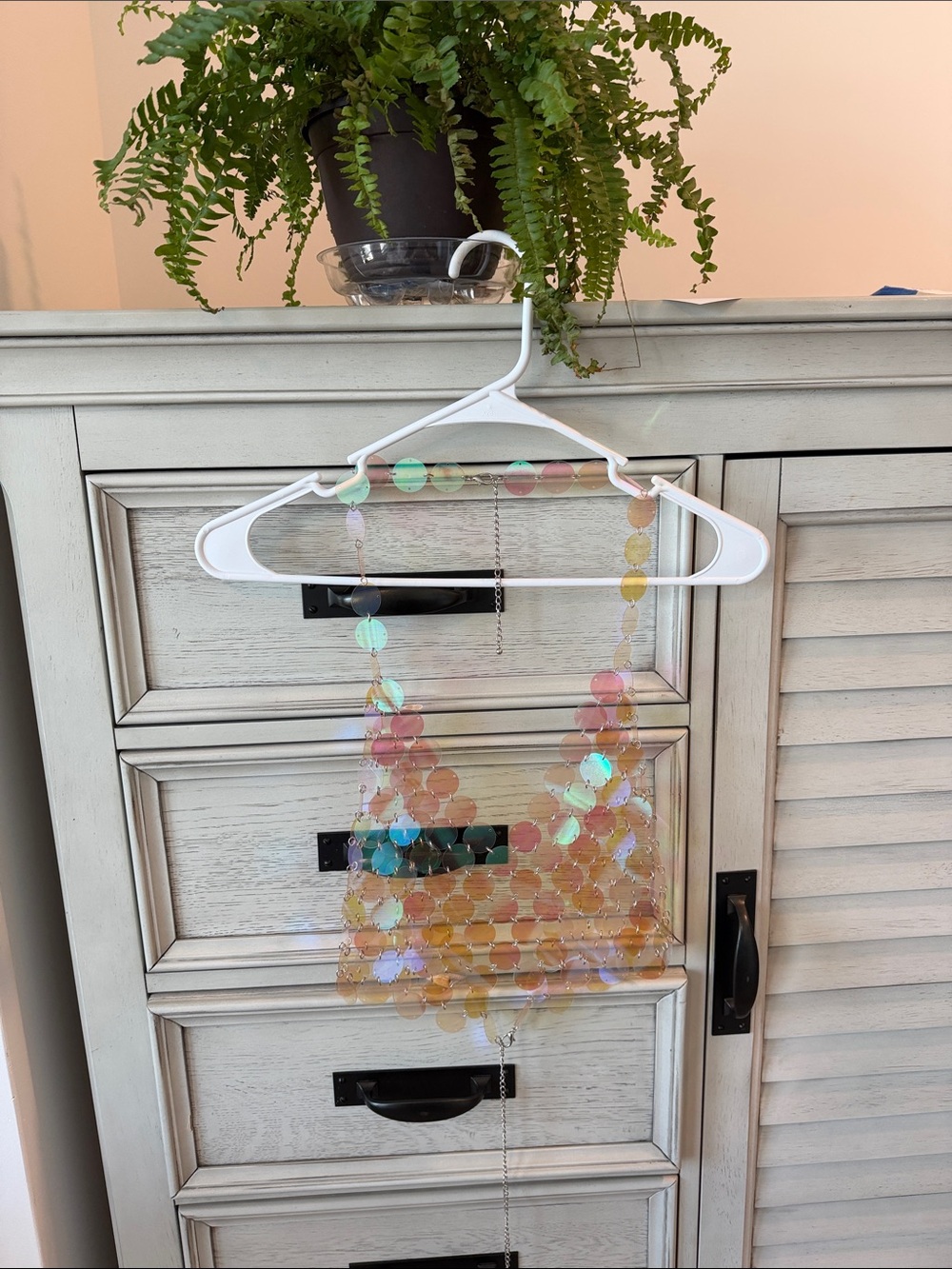 Iridescent Sequin Halter Top